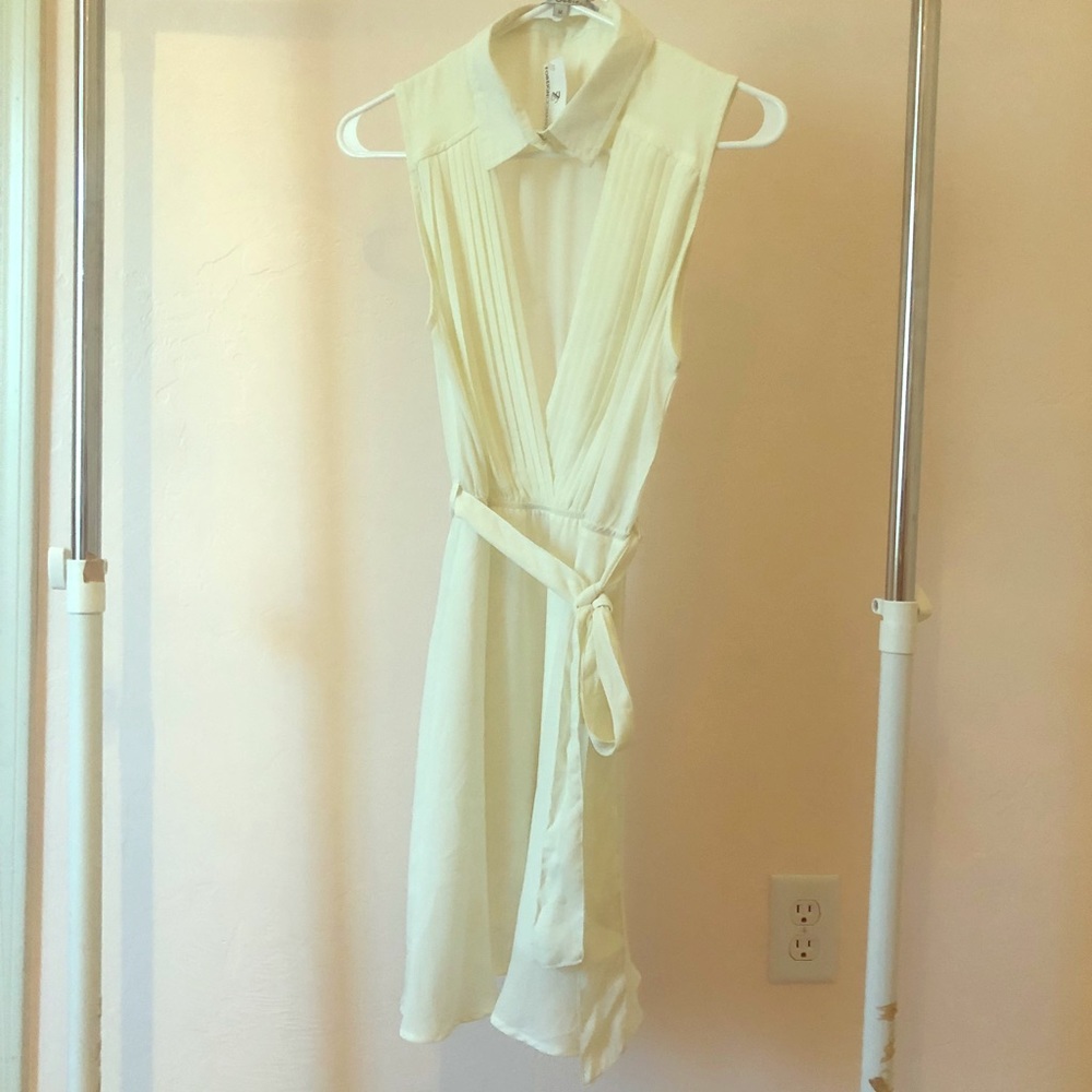 Open front low cut dress